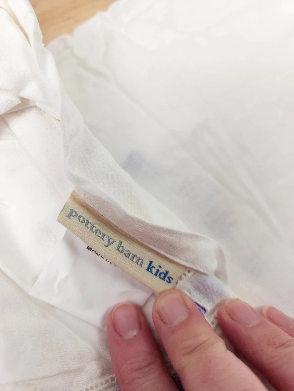 Pottery Barn Kids White Full Bed Skirt New 13